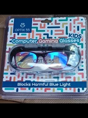 Kids Blue Light Blocking Glasses — Pink/Black